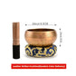 Hammered-finish singing bowl set with cushion and striker, view 8