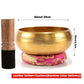 Hammered-finish singing bowl set with cushion and striker, view 11
