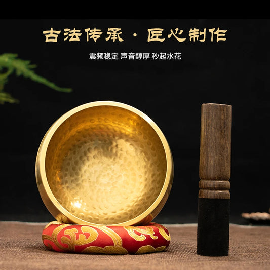 Chanting singing bowl with cushion ring, view 2