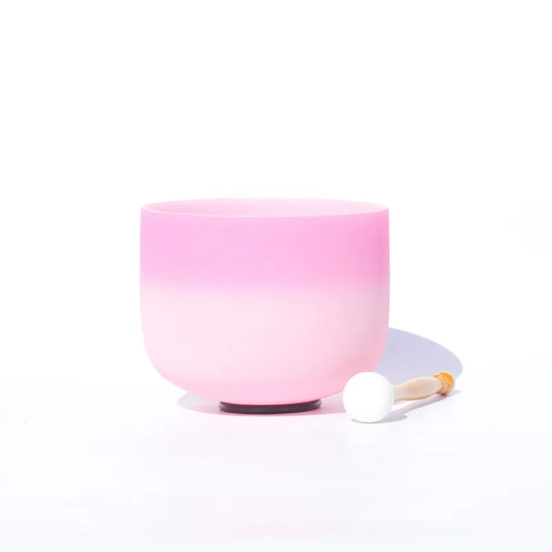 8 inch coloured crystal singing bowl, view 7