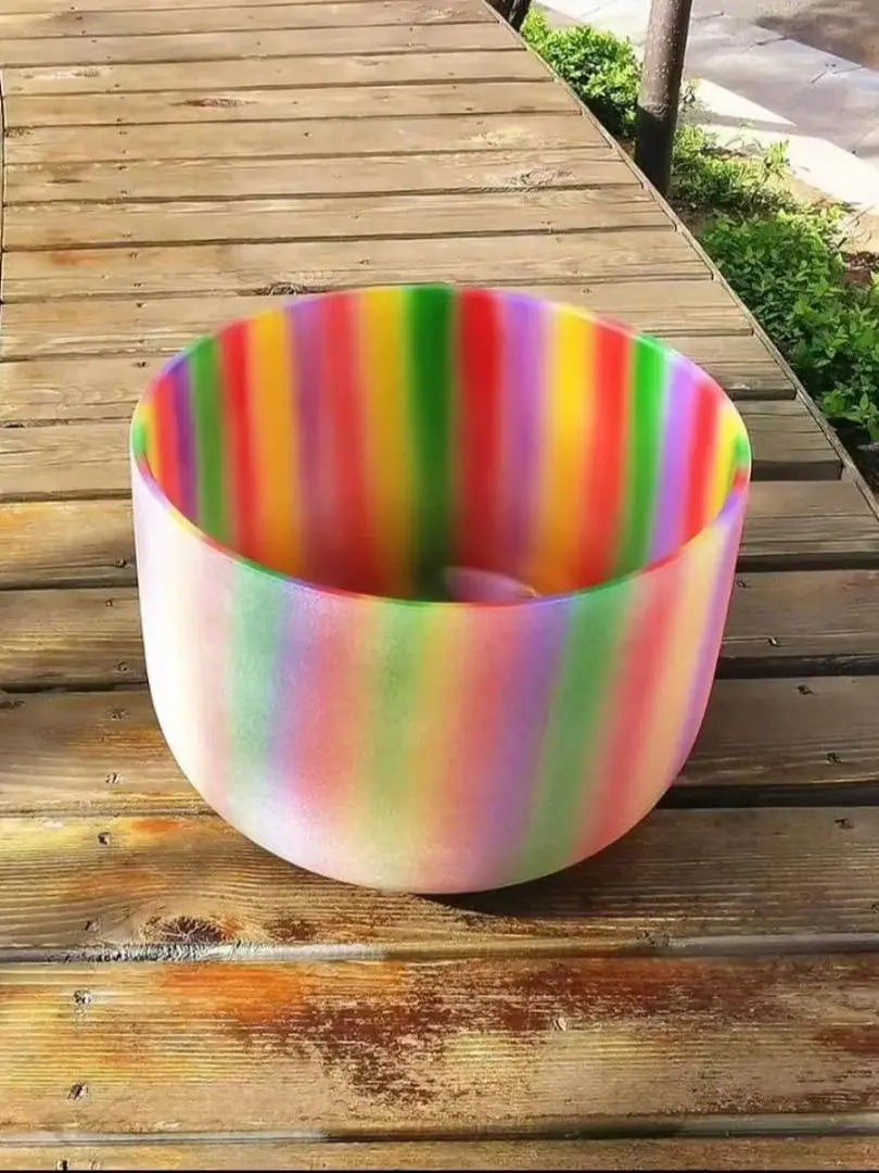 8 inch coloured crystal singing bowl, view 16