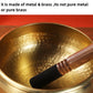 Hammered-finish singing bowl set with cushion and striker, view 3