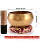 Hammered-finish singing bowl set with cushion and striker, view 9