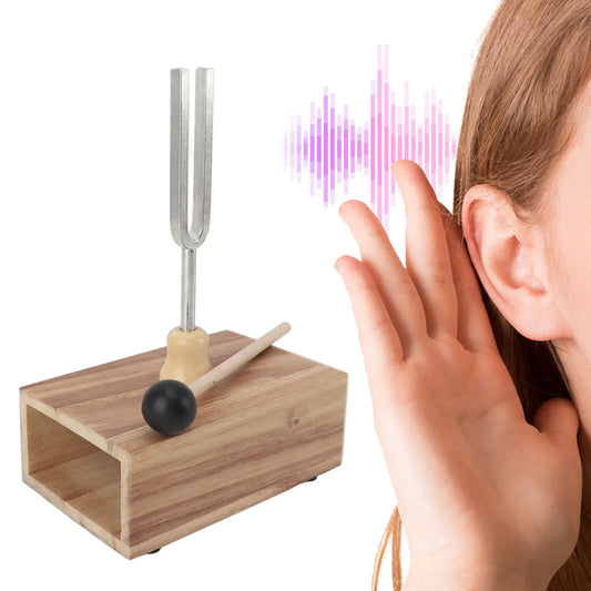 512 Hz tuning fork with beech resonator