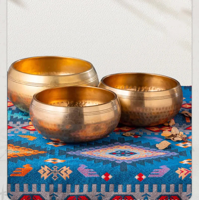 Traditional brass singing bowl, view 6