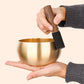 Sanskrit-engraved brass singing bowl, view 6