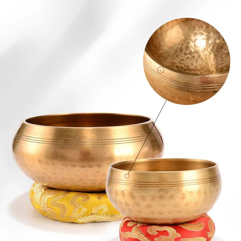 Traditional brass singing bowl, view 5