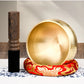 Sanskrit-engraved brass singing bowl, view 5
