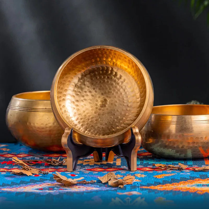 Traditional brass singing bowl, view 4