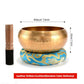 Hammered-finish singing bowl set with cushion and striker, view 10